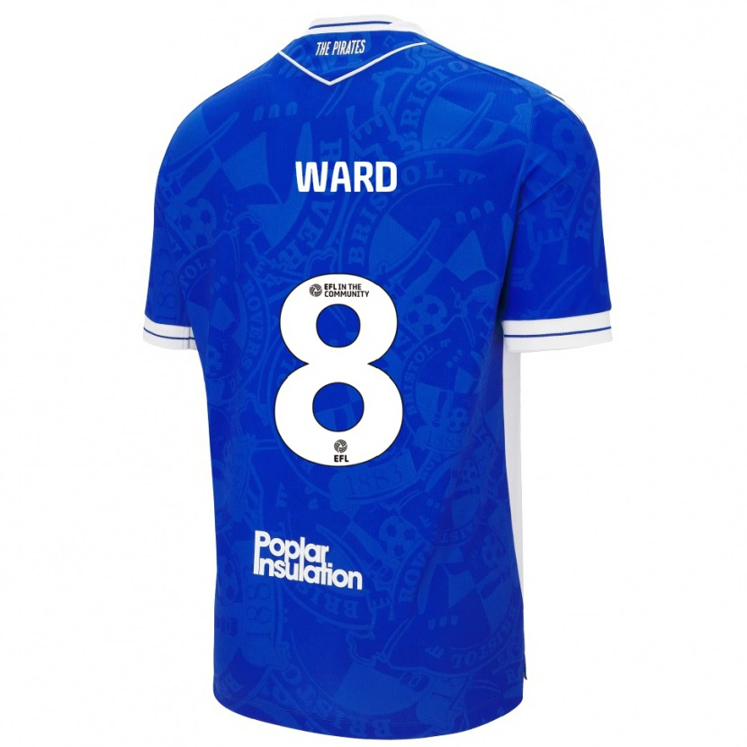 Danxen Heren Grant Ward #8 Blauw Wit Thuisshirt Thuistenue 2025/26 T-Shirt België