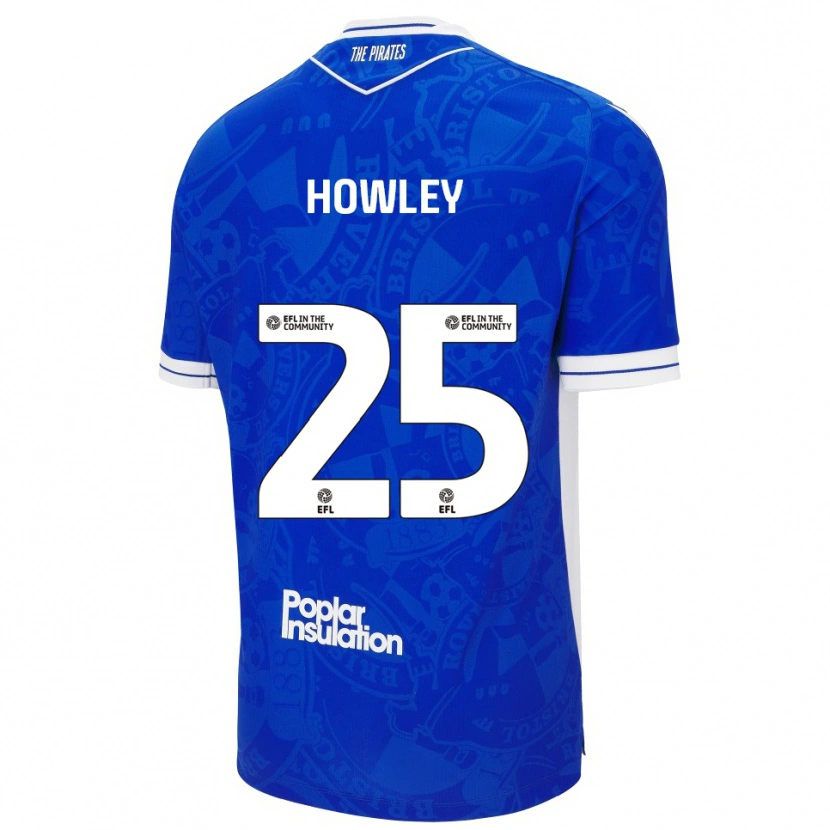Danxen Heren Ryan Howley #25 Blauw Wit Thuisshirt Thuistenue 2025/26 T-Shirt België