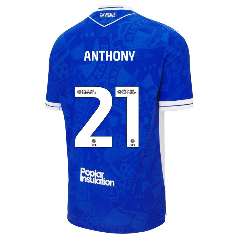Danxen Heren Micah Anthony #21 Blauw Wit Thuisshirt Thuistenue 2025/26 T-Shirt België