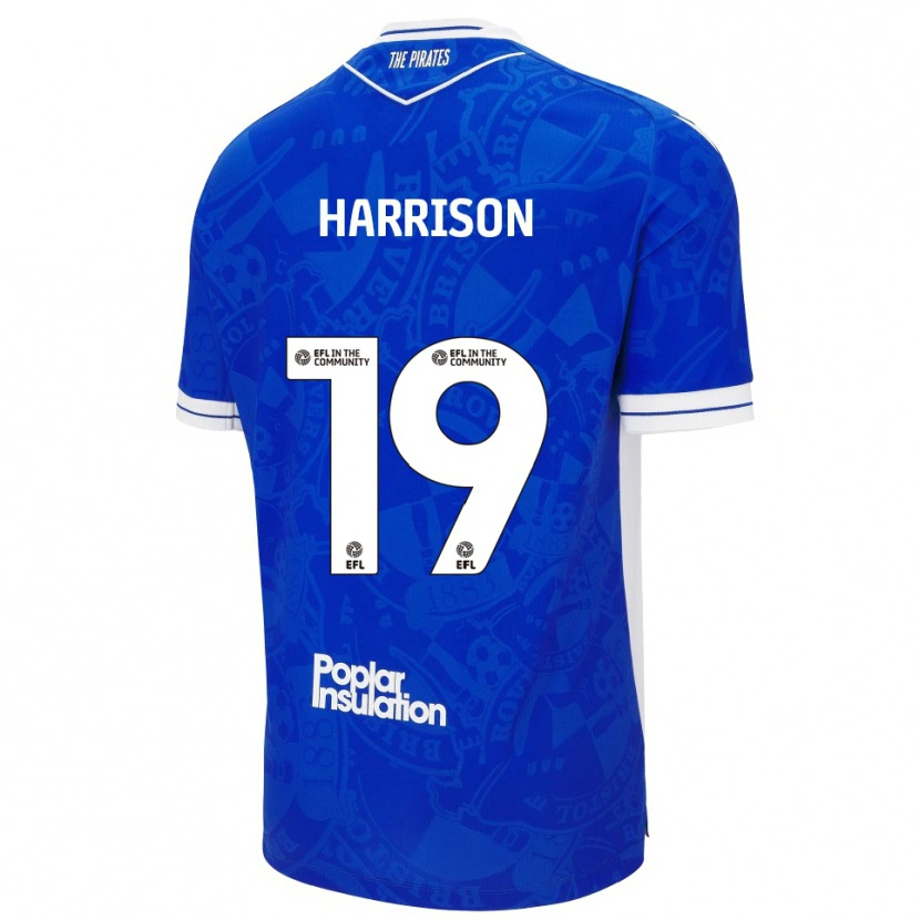 Danxen Heren Ellis Harrison #19 Blauw Wit Thuisshirt Thuistenue 2025/26 T-Shirt België