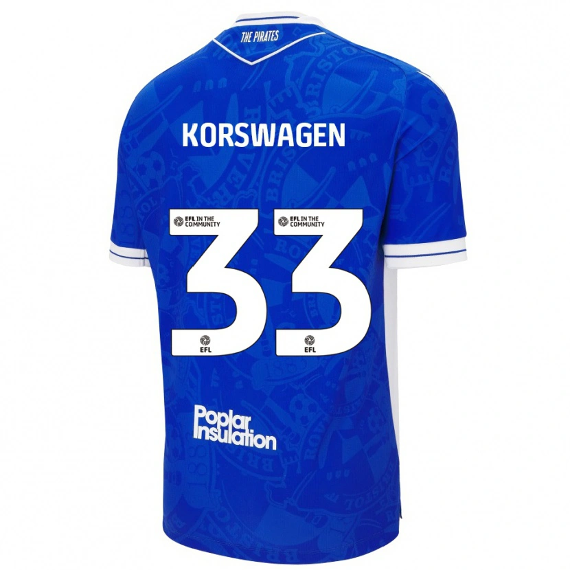 Danxen Heren Mattijis Korswagen #33 Blauw Wit Thuisshirt Thuistenue 2025/26 T-Shirt België