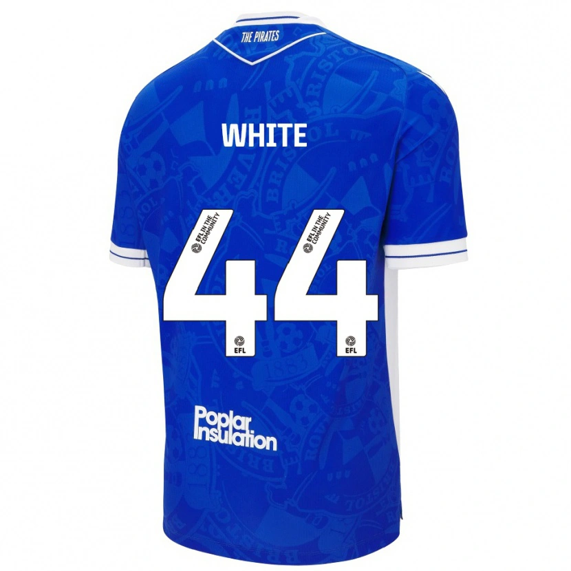 Danxen Heren Charlie White #44 Blauw Wit Thuisshirt Thuistenue 2025/26 T-Shirt België