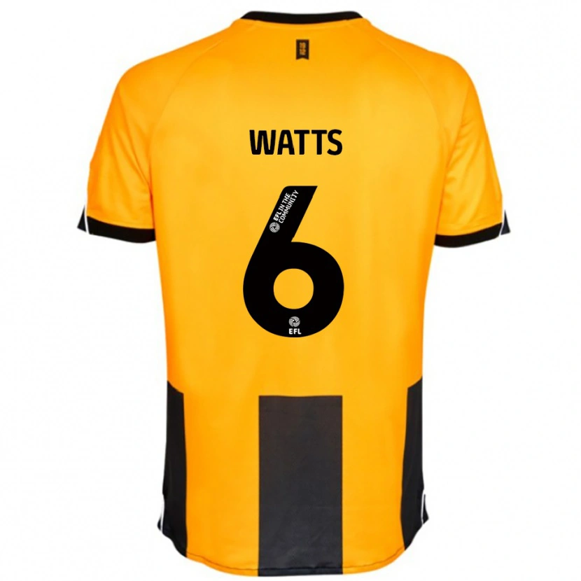 Danxen Heren Kell Watts #6 Oranje Zwart Thuisshirt Thuistenue 2025/26 T-Shirt België
