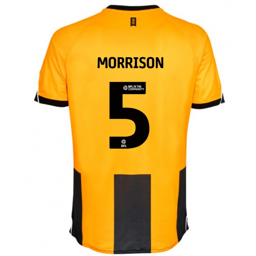 Danxen Heren Michael Morrison #5 Oranje Zwart Thuisshirt Thuistenue 2025/26 T-Shirt België