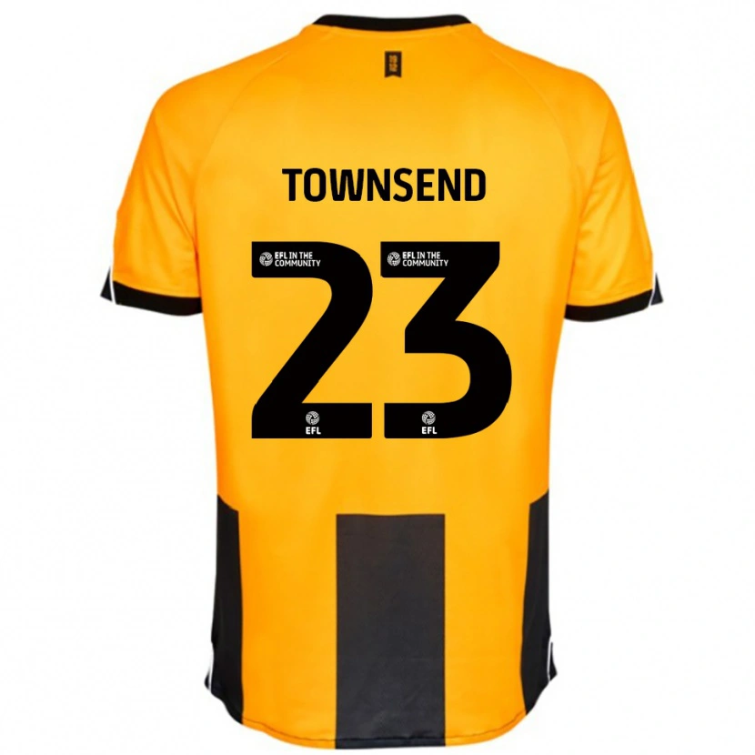 Danxen Heren Eleanor Townsend #23 Oranje Zwart Thuisshirt Thuistenue 2025/26 T-Shirt België