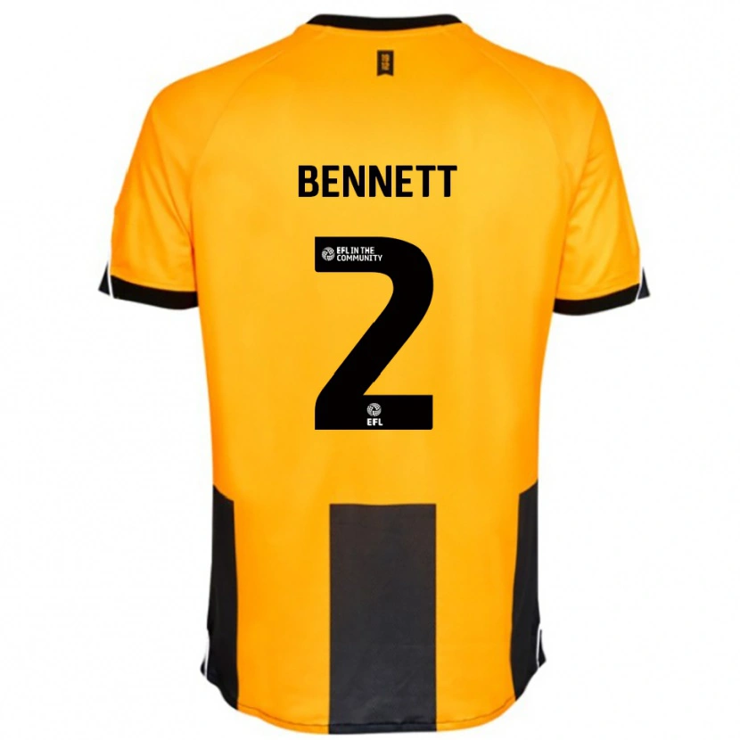 Danxen Heren Liam Bennett #2 Oranje Zwart Thuisshirt Thuistenue 2025/26 T-Shirt België