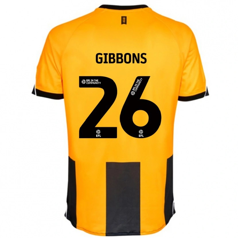 Danxen Heren James Gibbons #26 Oranje Zwart Thuisshirt Thuistenue 2025/26 T-Shirt België