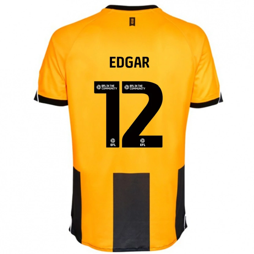 Danxen Heren Sammy Edgar #12 Oranje Zwart Thuisshirt Thuistenue 2025/26 T-Shirt België