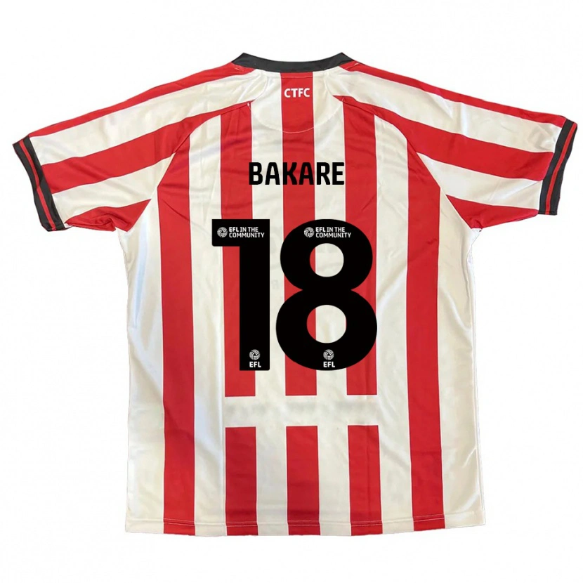 Danxen Heren Ibrahim Bakare #18 Rood Wit Zwart Thuisshirt Thuistenue 2025/26 T-Shirt België