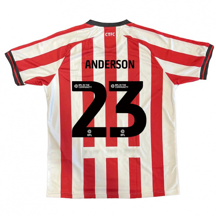 Danxen Heren Taine Anderson #23 Rood Wit Zwart Thuisshirt Thuistenue 2025/26 T-Shirt België
