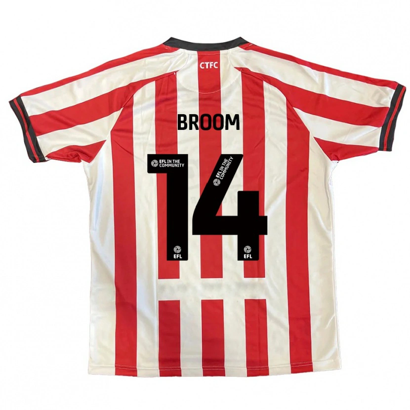 Danxen Heren Ryan Broom #14 Rood Wit Zwart Thuisshirt Thuistenue 2025/26 T-Shirt België