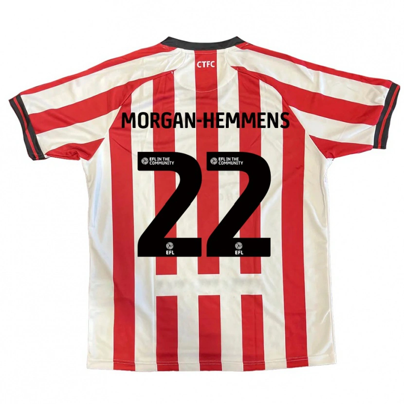 Danxen Heren Kaitlyn Morgan-Hemmens #22 Rood Wit Zwart Thuisshirt Thuistenue 2025/26 T-Shirt België