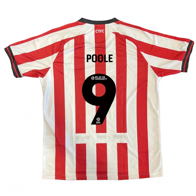 Danxen Heren Phoebie Poole #9 Rood Wit Zwart Thuisshirt Thuistenue 2025/26 T-Shirt België