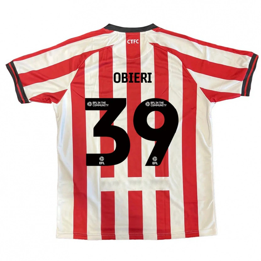 Danxen Heren Sopuruchukwu Obieri #39 Rood Wit Zwart Thuisshirt Thuistenue 2025/26 T-Shirt België