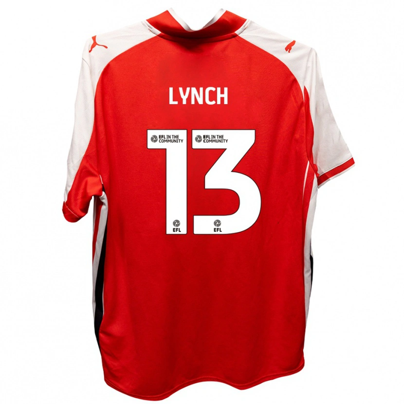 Danxen Heren Jay Lynch #13 Rood Wit Thuisshirt Thuistenue 2025/26 T-Shirt België