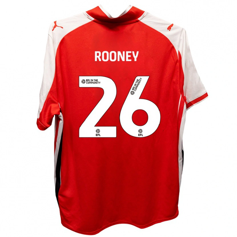 Danxen Heren Shaun Rooney #26 Rood Wit Thuisshirt Thuistenue 2025/26 T-Shirt België