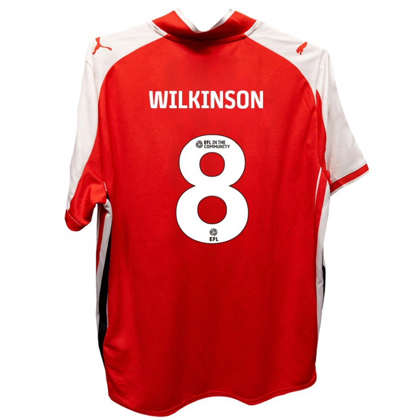 Danxen Heren Rylee Wilkinson #8 Rood Wit Thuisshirt Thuistenue 2025/26 T-Shirt België