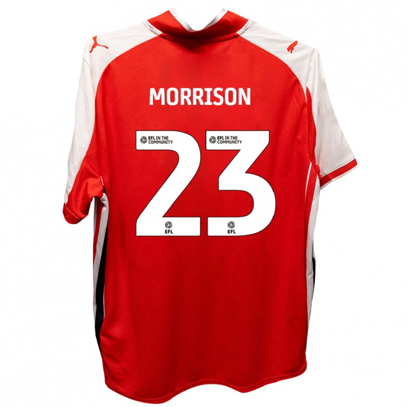 Danxen Heren George Morrison #23 Rood Wit Thuisshirt Thuistenue 2025/26 T-Shirt België