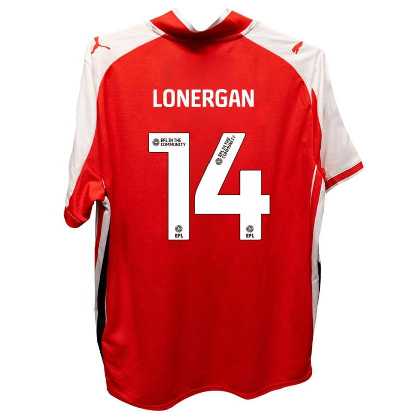 Danxen Heren Tommy Lonergan #14 Rood Wit Thuisshirt Thuistenue 2025/26 T-Shirt België