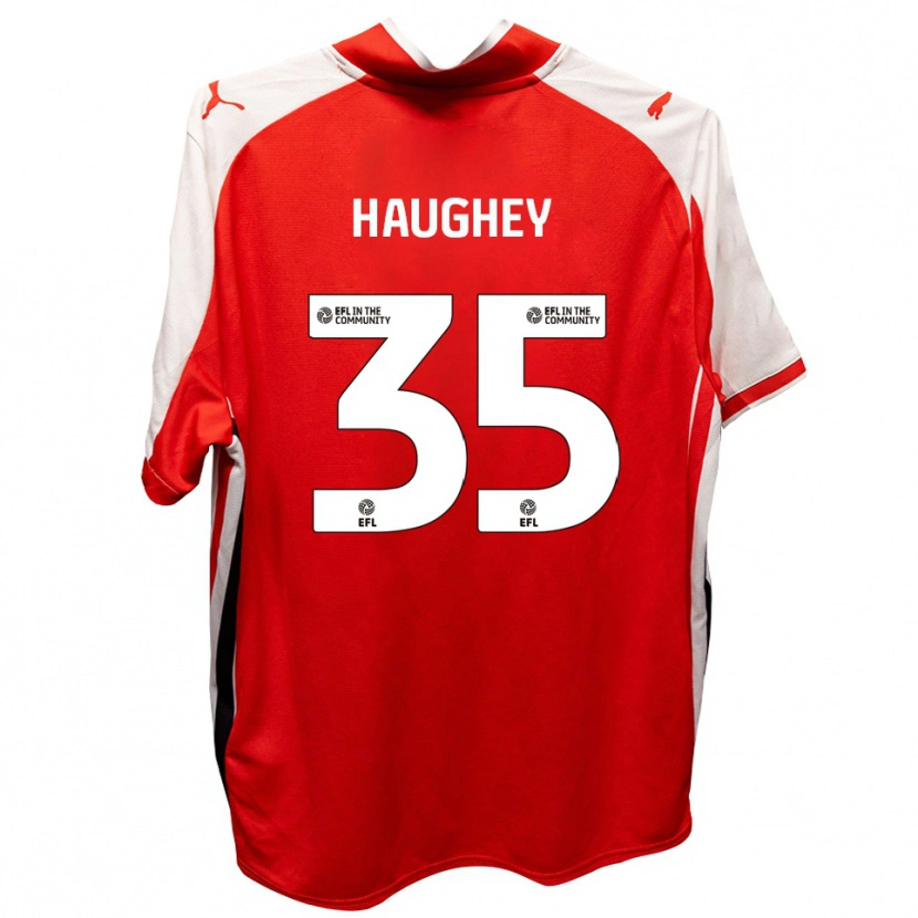 Danxen Heren Conor Haughey #35 Rood Wit Thuisshirt Thuistenue 2025/26 T-Shirt België