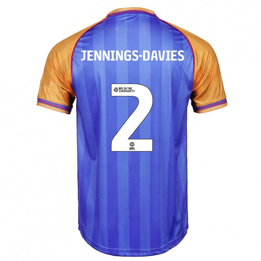 Danxen Heren Emily-Grace Jennings-Davies #2 Blauw Oranje Thuisshirt Thuistenue 2025/26 T-Shirt België
