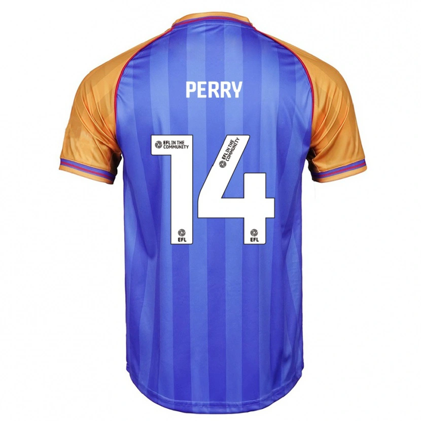 Danxen Heren Taylor Perry #14 Blauw Oranje Thuisshirt Thuistenue 2025/26 T-Shirt België