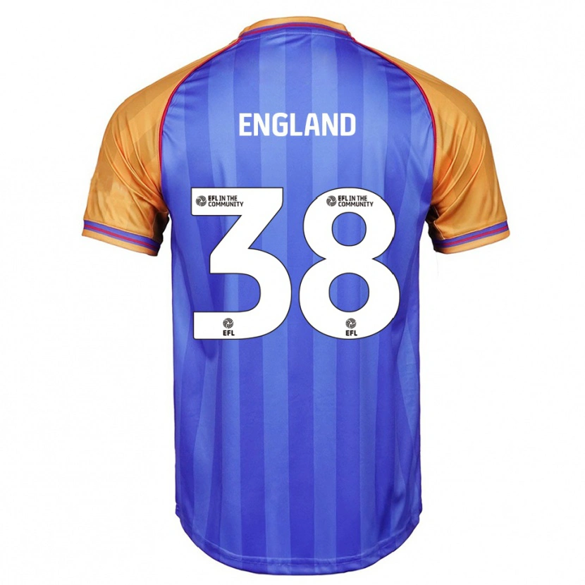 Danxen Heren Isaac England #38 Blauw Oranje Thuisshirt Thuistenue 2025/26 T-Shirt België