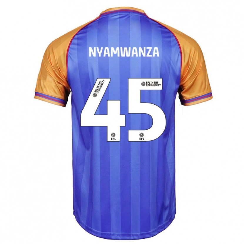 Danxen Heren Simba Nyamwanza #45 Blauw Oranje Thuisshirt Thuistenue 2025/26 T-Shirt België