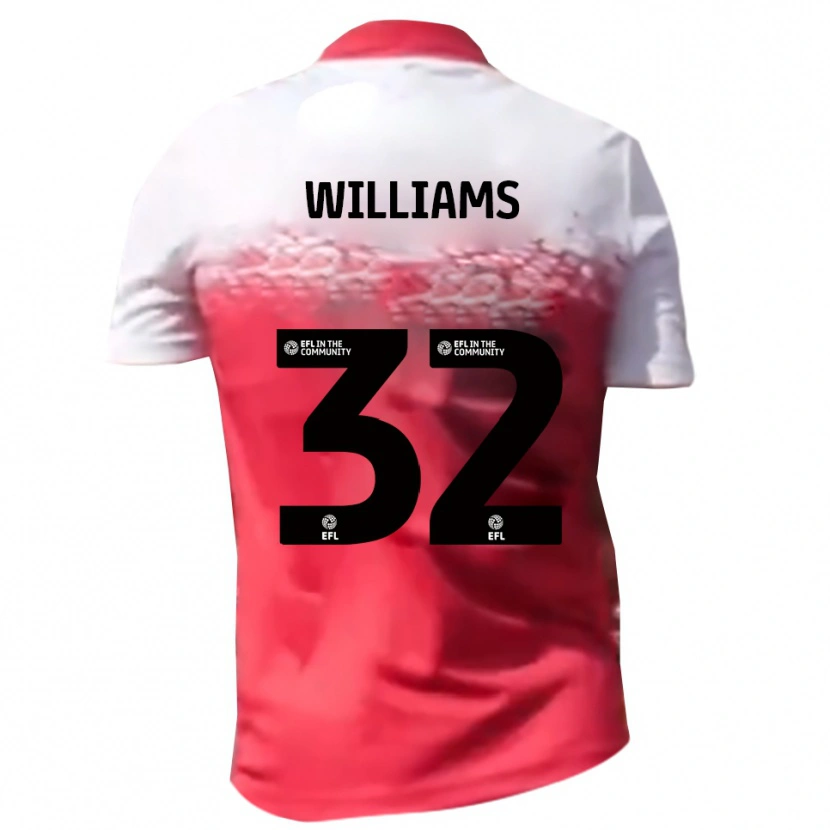 Danxen Heren Lennox Williams #32 Rood Wit Thuisshirt Thuistenue 2025/26 T-Shirt België