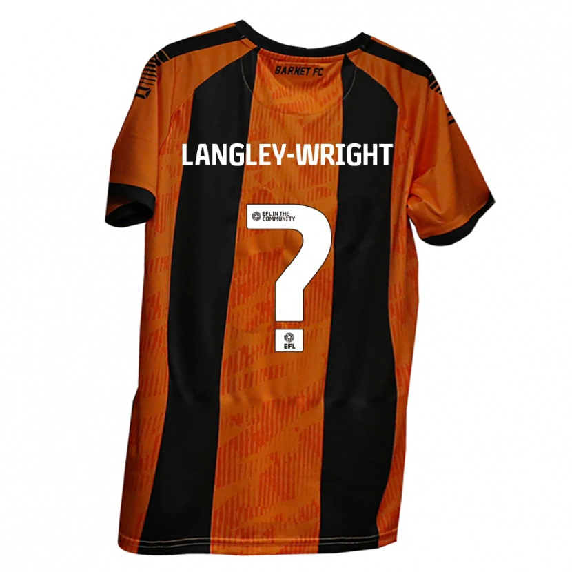 Danxen Heren Portia-Milan Langley-Wright #0 Oranje Zwart Thuisshirt Thuistenue 2025/26 T-Shirt België