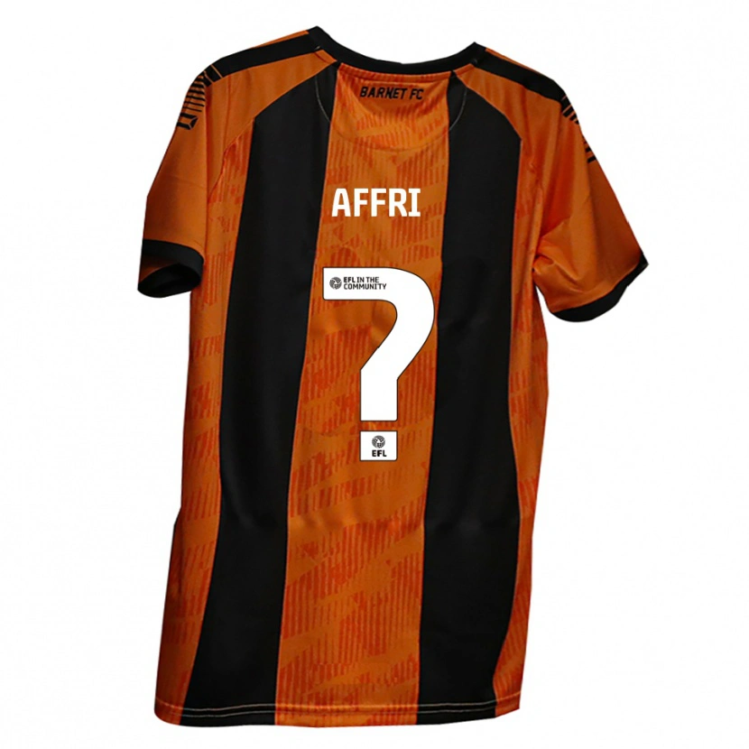 Danxen Heren Inès Affri #0 Oranje Zwart Thuisshirt Thuistenue 2025/26 T-Shirt België