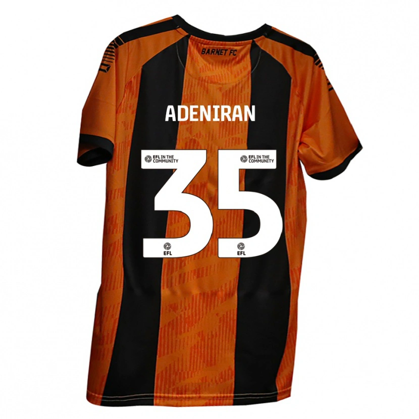 Danxen Heren Dennis Adeniran #35 Oranje Zwart Thuisshirt Thuistenue 2025/26 T-Shirt België