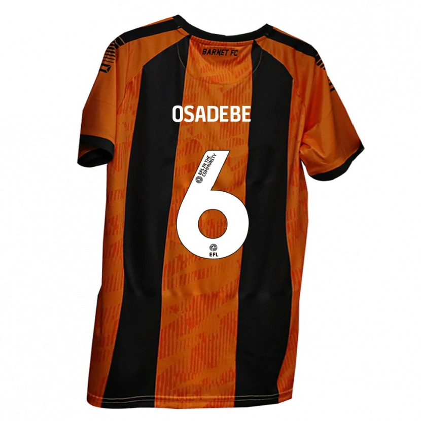 Danxen Heren Emmanuel Osadebe #6 Oranje Zwart Thuisshirt Thuistenue 2025/26 T-Shirt België