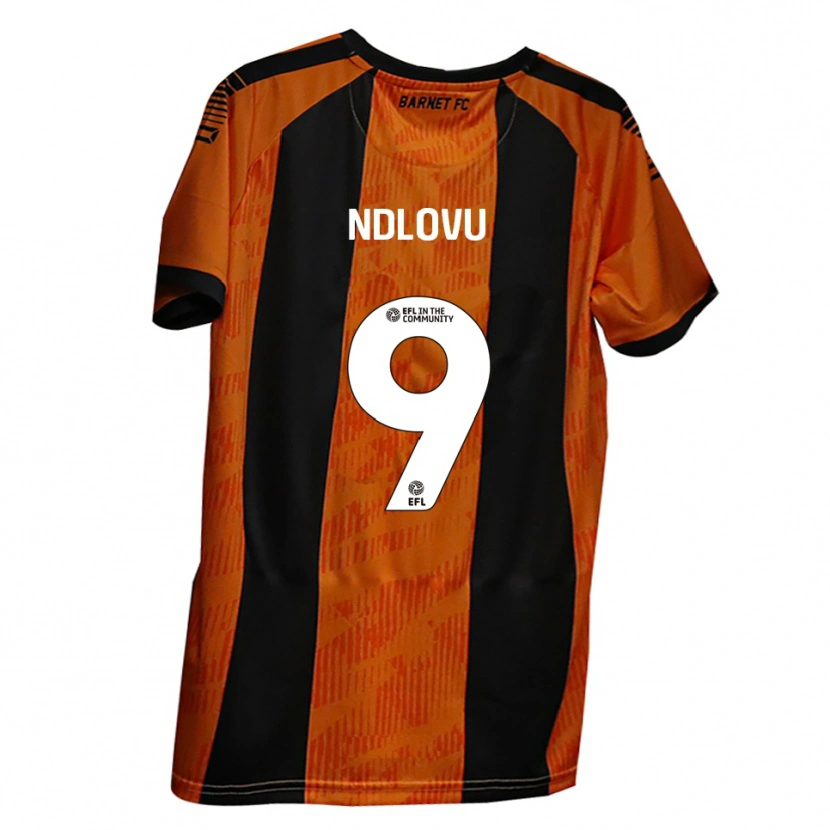 Danxen Heren Lee Ndlovu #9 Oranje Zwart Thuisshirt Thuistenue 2025/26 T-Shirt België