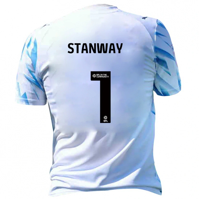 Danxen Heren Wyll Stanway #1 Wit Hemelsblauw Thuisshirt Thuistenue 2025/26 T-Shirt België