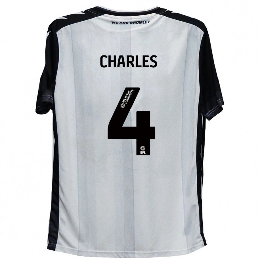 Danxen Heren Ashley Charles #4 Wit Zwart Thuisshirt Thuistenue 2025/26 T-Shirt België