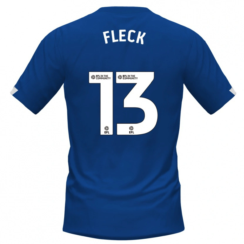 Danxen Heren John Fleck #13 Blauw Wit Thuisshirt Thuistenue 2025/26 T-Shirt België
