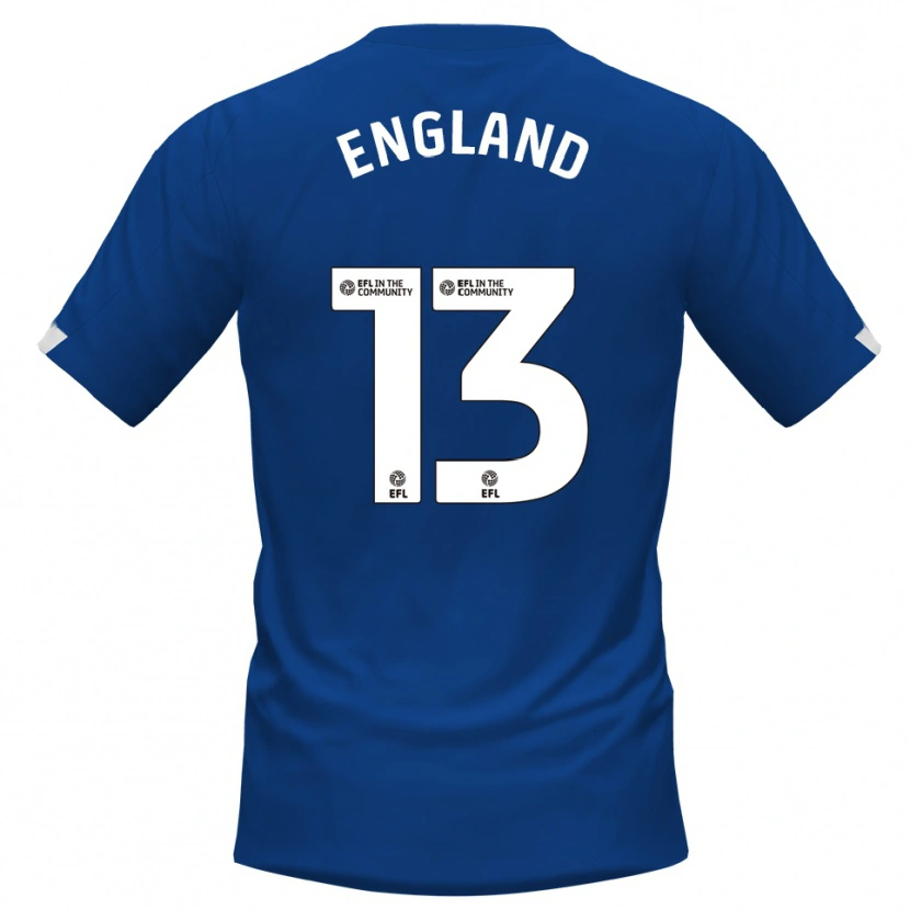 Danxen Heren Kurtis England #13 Blauw Wit Thuisshirt Thuistenue 2025/26 T-Shirt België