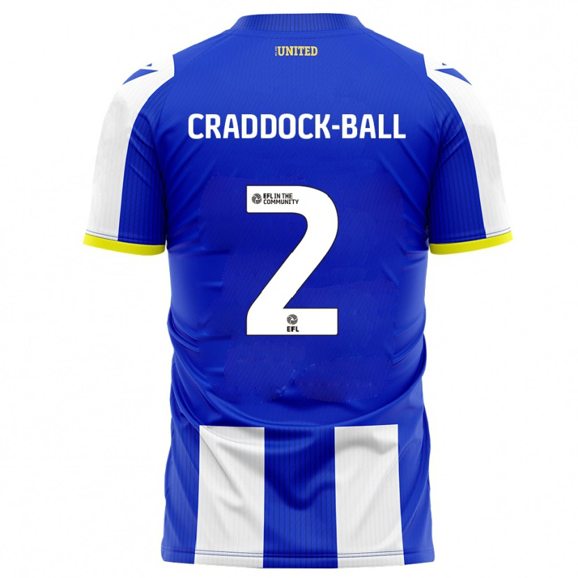 Danxen Heren Jac Craddock-Ball #2 Blauw Wit Thuisshirt Thuistenue 2025/26 T-Shirt België