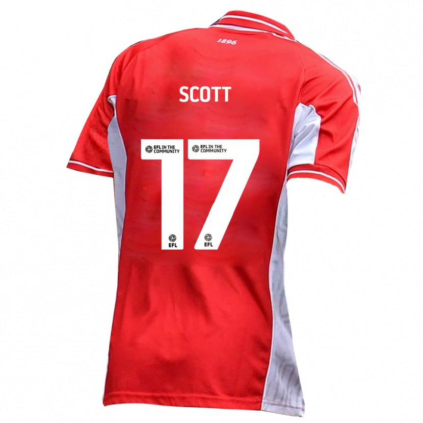 Danxen Heren Kyle Scott #17 Rood Wit Thuisshirt Thuistenue 2025/26 T-Shirt België
