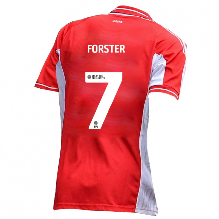 Danxen Heren Harry Forster #7 Rood Wit Thuisshirt Thuistenue 2025/26 T-Shirt België