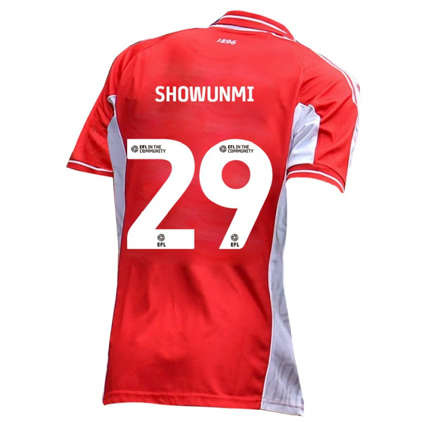 Danxen Heren Tola Showunmi #29 Rood Wit Thuisshirt Thuistenue 2025/26 T-Shirt België