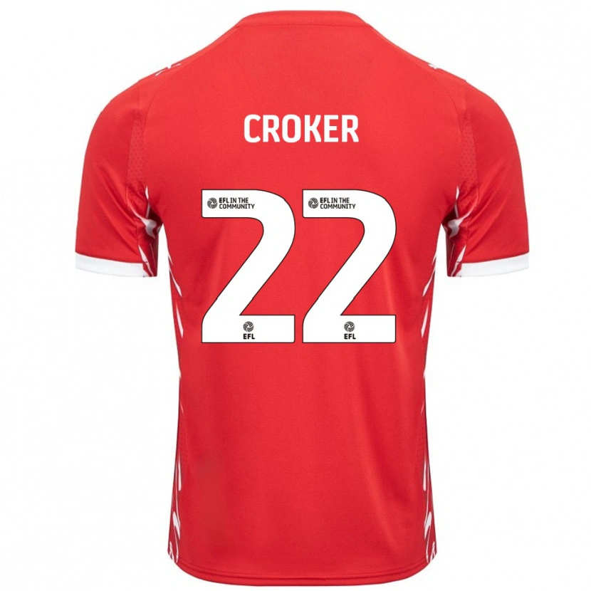Danxen Heren Phil Croker #22 Rood Wit Thuisshirt Thuistenue 2025/26 T-Shirt België