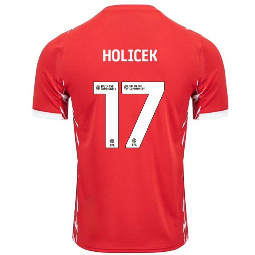 Danxen Heren Matus Holicek #17 Rood Wit Thuisshirt Thuistenue 2025/26 T-Shirt België