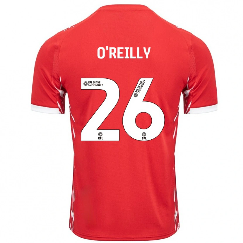 Danxen Heren Tommi O'reilly #26 Rood Wit Thuisshirt Thuistenue 2025/26 T-Shirt België