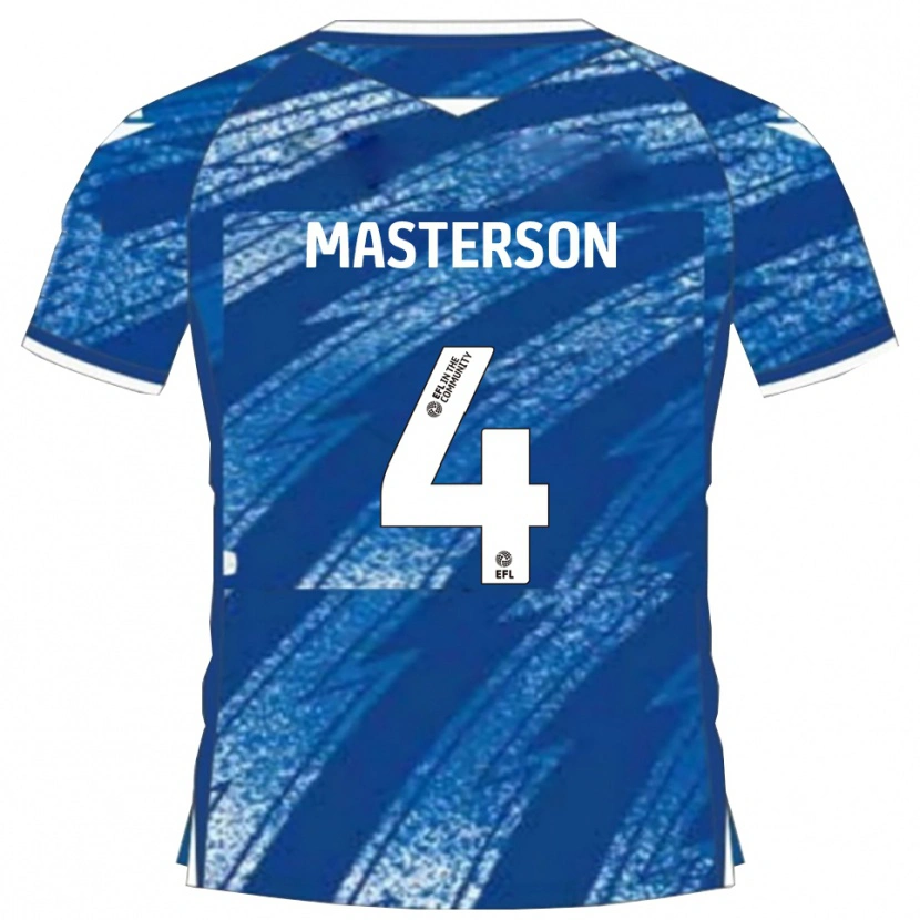 Danxen Heren Conor Masterson #4 Blauw Wit Thuisshirt Thuistenue 2025/26 T-Shirt België