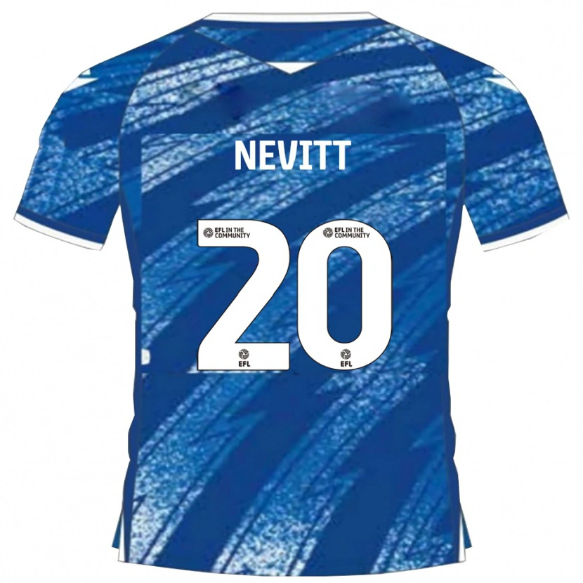 Danxen Heren Elliott Nevitt #20 Blauw Wit Thuisshirt Thuistenue 2025/26 T-Shirt België