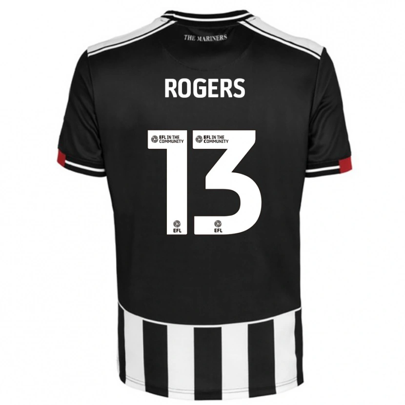 Danxen Heren Hayden Rogers #13 Zwart Wit Rood Thuisshirt Thuistenue 2025/26 T-Shirt België