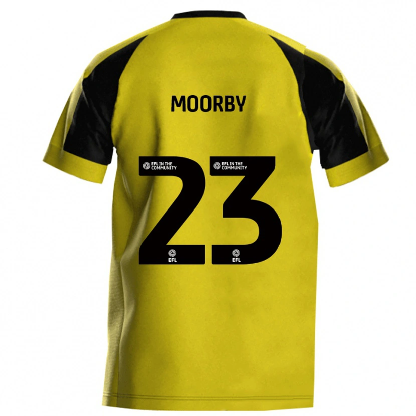 Danxen Heren James Moorby #23 Geel Grijs Thuisshirt Thuistenue 2025/26 T-Shirt België