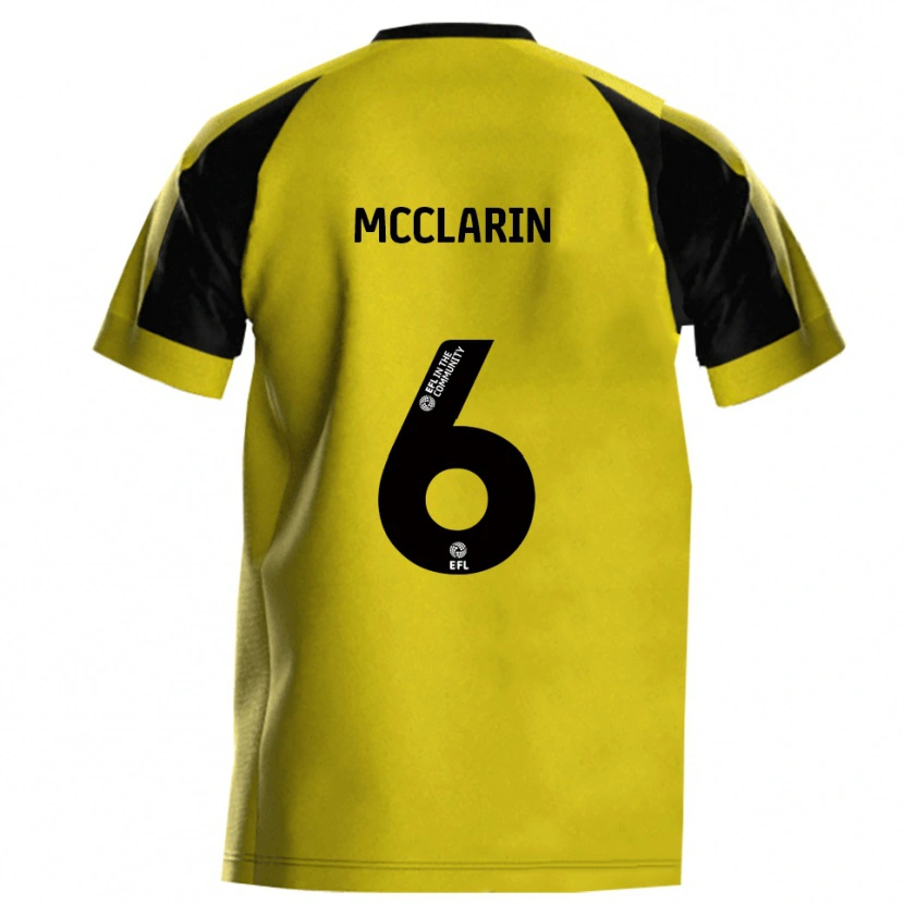 Danxen Heren Jack Mcclarin #6 Geel Grijs Thuisshirt Thuistenue 2025/26 T-Shirt België